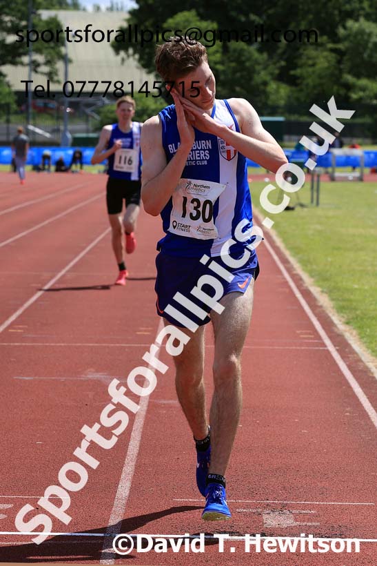 Mens Under-20s 1500 metres, 2024 Northern Senior and Under-20s Track and Field Champs, Middlesbrough.  Photo: David T. Hewitson/Sports for All Pics